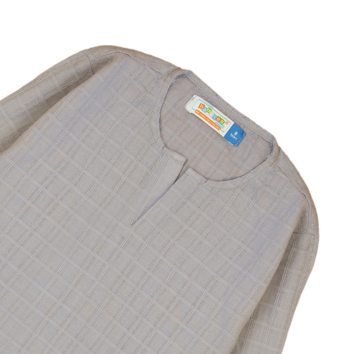 Zubaida's Grey Textured Kurta - Zubaidas Official™