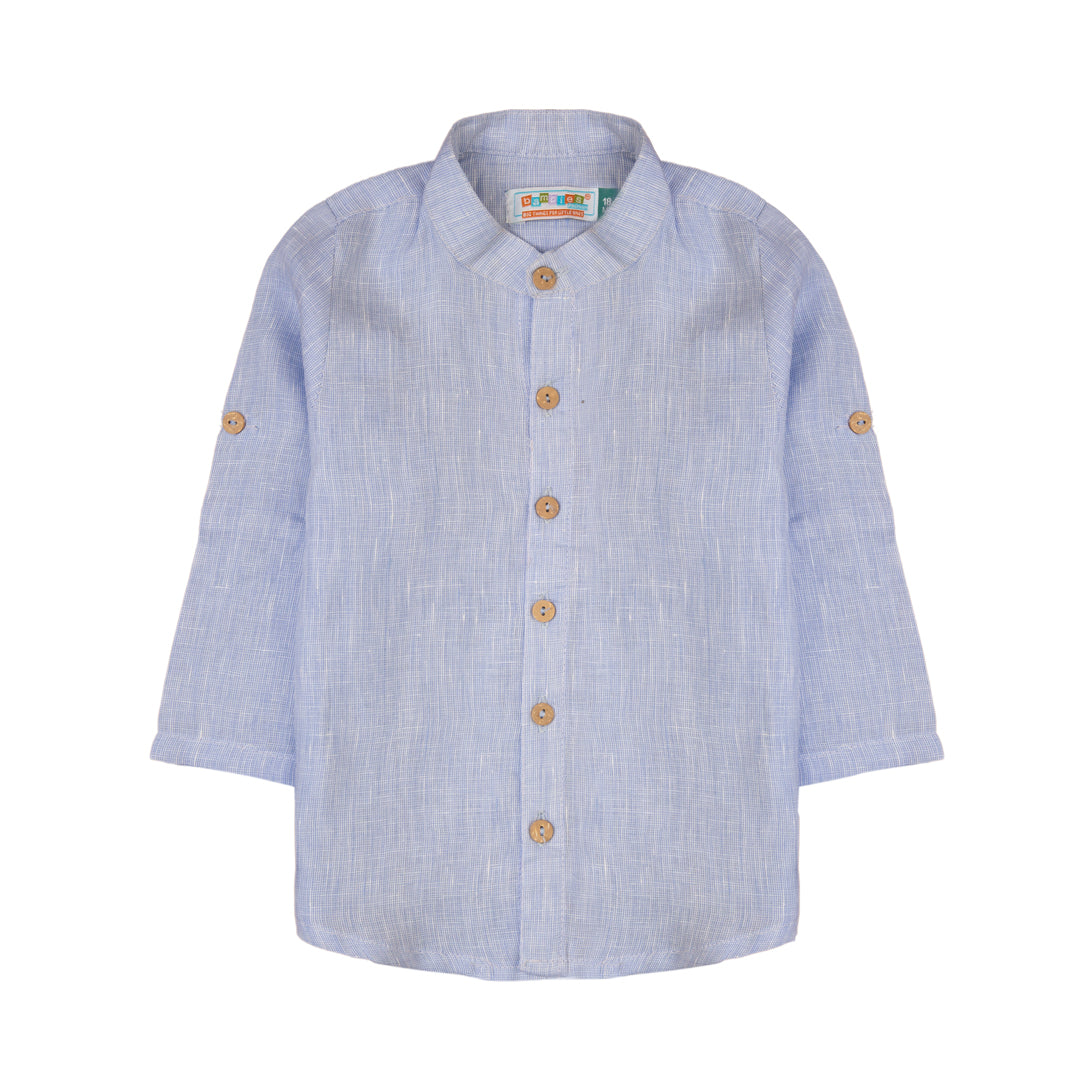 Zubaida's Light Blue Linen Button Down Shirt - Zubaidas Official™