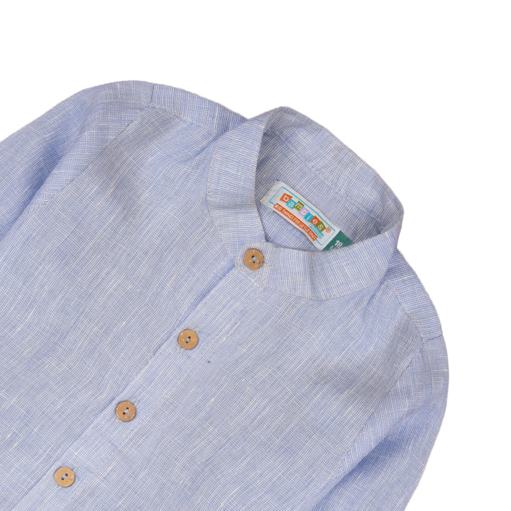 Zubaida's Light Blue Linen Button Down Shirt - Zubaidas Official™