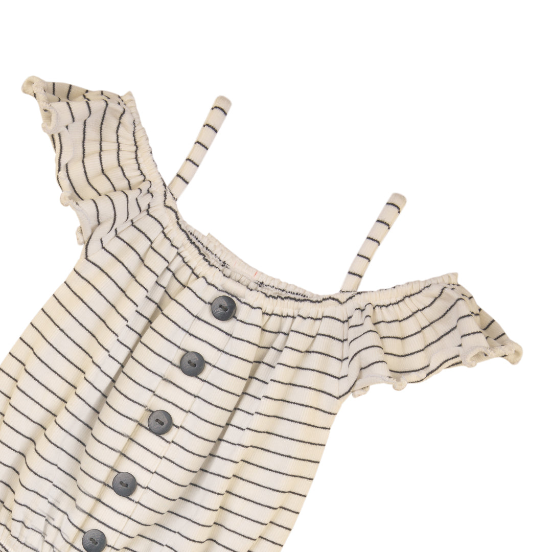 Zubaida's Chic Striped Cold-Shoulder Jumpsuit - Zubaidas Official™