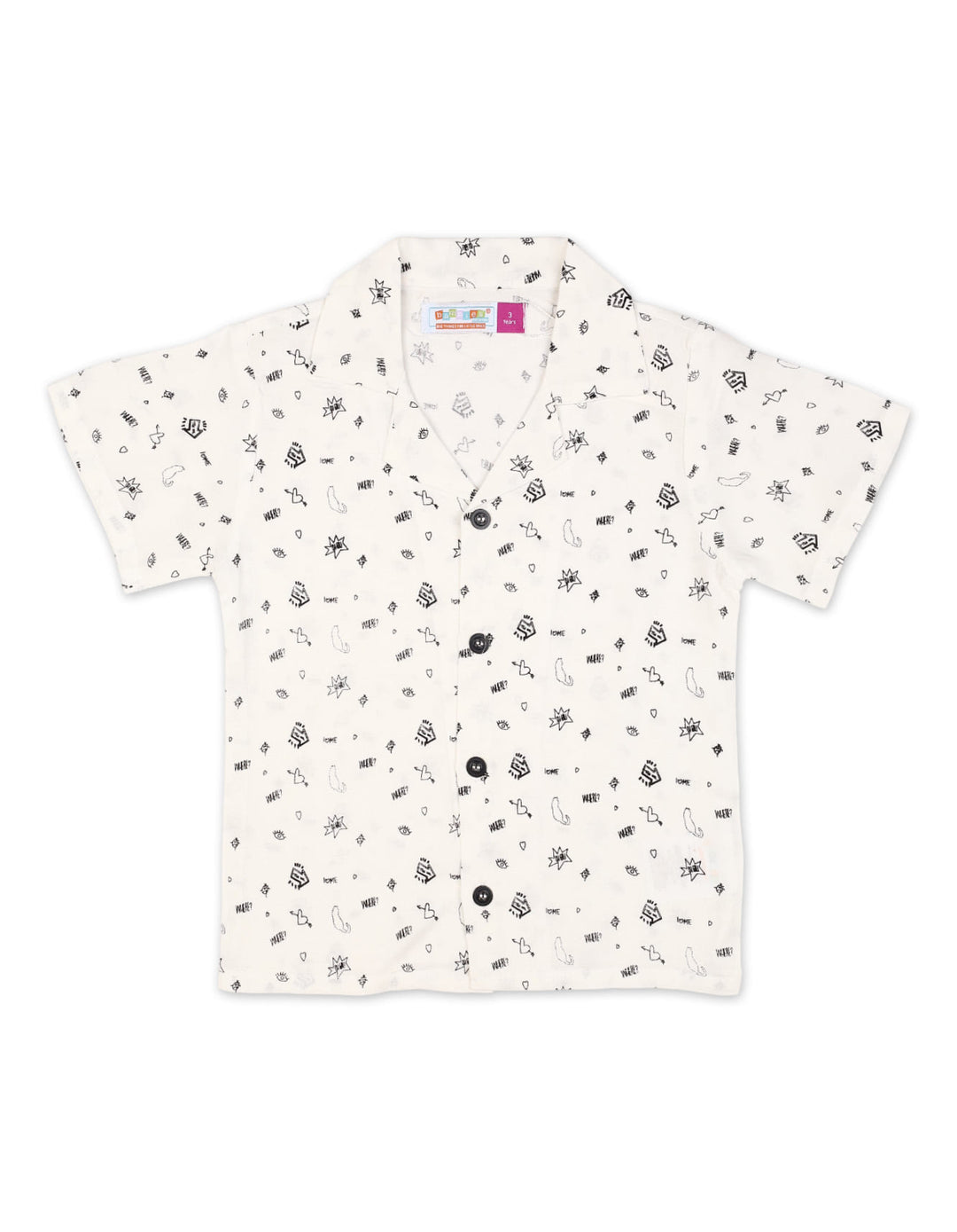 Zubaida's Vibrant "Doodle Delight" Button-Down Shirt - Zubaidas Official™