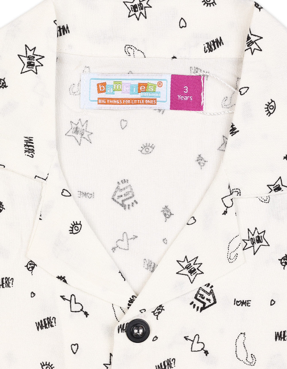 Zubaida's Vibrant "Doodle Delight" Button-Down Shirt - Zubaidas Official™