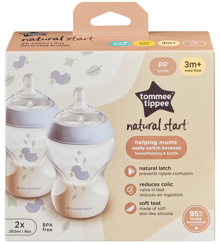 Zubaida's Tommee Tippee NS Decor PP Bottle with M Teat 260ML PK-2 - TT 423915 - Zubaidas Official™