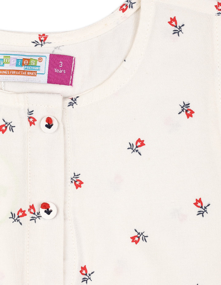 Zubaida's Sleeveless "Crimson Blossom Slumber" Co-Ord Set - Zubaidas Official™