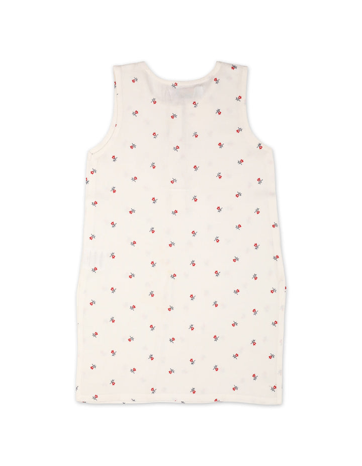 Zubaida's Sleeveless "Crimson Blossom Slumber" Co-Ord Set - Zubaidas Official™