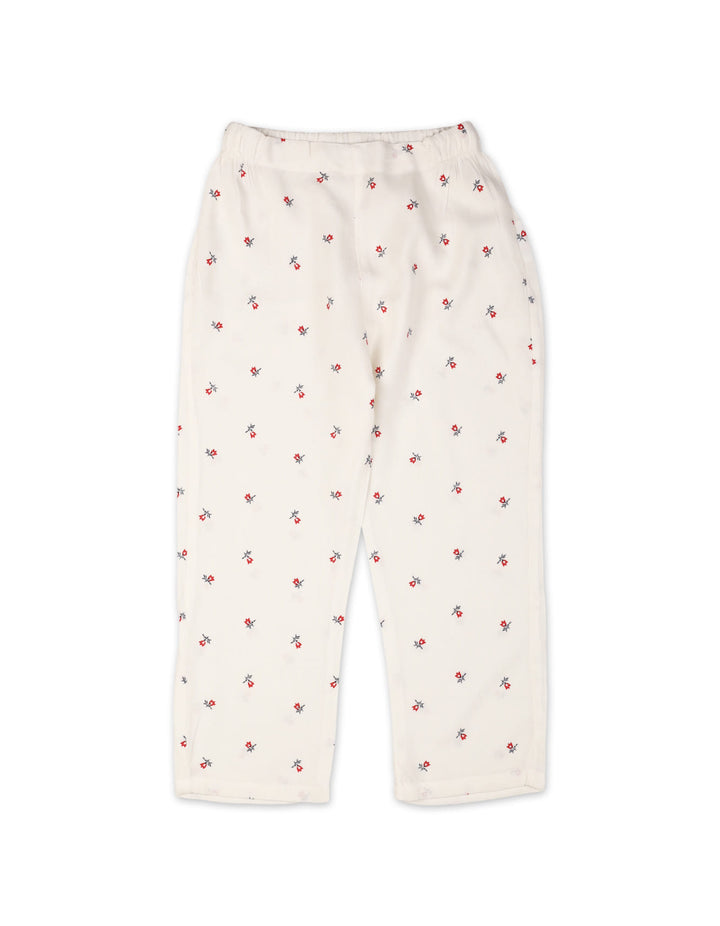 Zubaida's Sleeveless "Crimson Blossom Slumber" Co-Ord Set - Zubaidas Official™