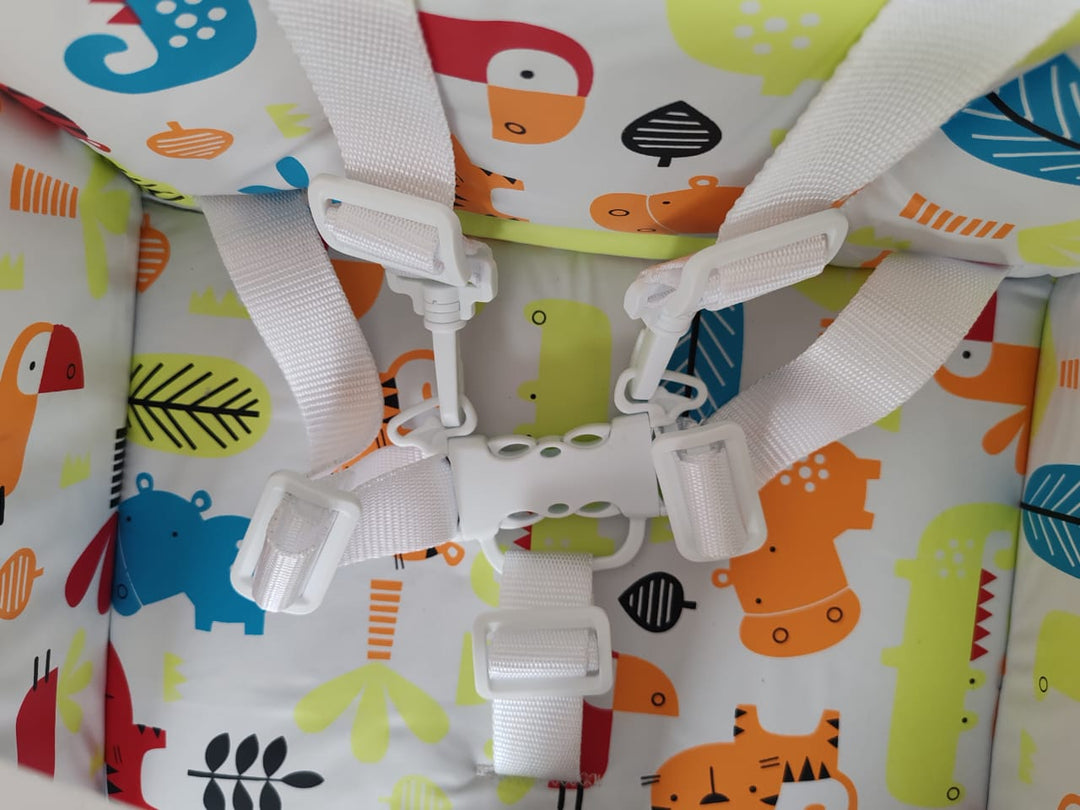 Zubaida's Bambies® Stylish & Compact Folding Baby High Chair with Adjustable Tray and 5-Point Harness - Zubaidas Official™