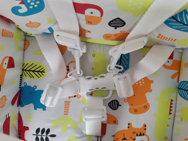 Zubaida's Bambies® Stylish & Compact Folding Baby High Chair with Adjustable Tray and 5-Point Harness - Zubaidas Official™