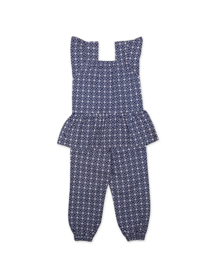 Zubaida's Jumpsuit Geometric Navy for Girls - Zubaidas Official™