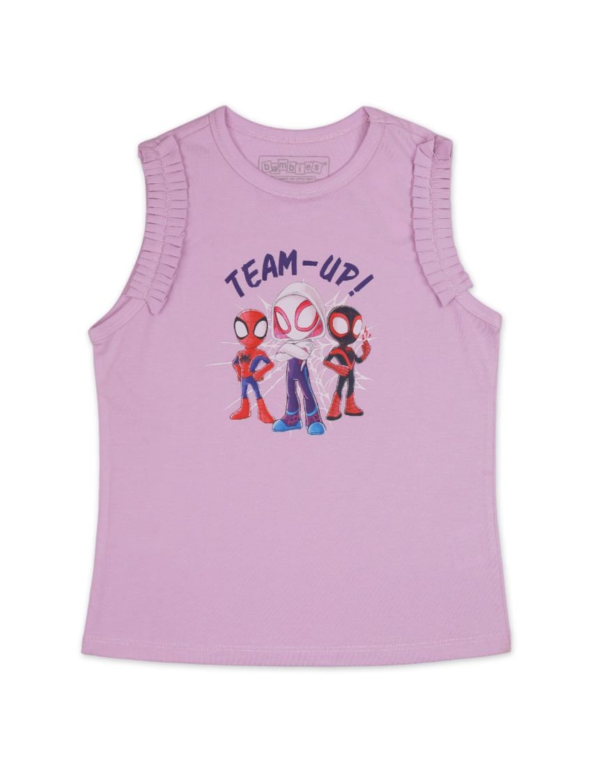 Zubaida's Sando Lilac Team Up Spiderman Theme for Girls - Zubaidas Official™