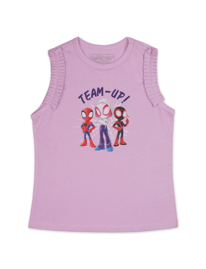 Zubaida's Sando Lilac Team Up Spiderman Theme for Girls - Zubaidas Official™