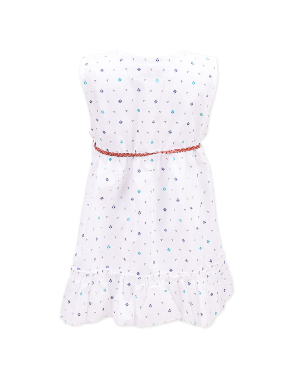 Zubaida's Sleeveless Frock With Round Neck- Anchor Theme - Zubaidas Official™