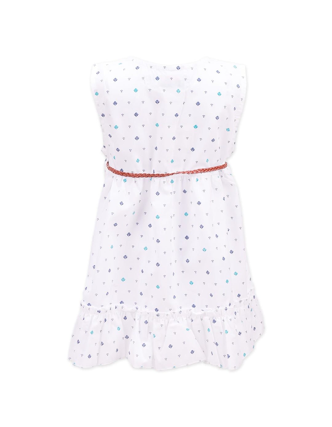 Zubaida's Sleeveless Frock With Round Neck- Anchor Theme - Zubaidas Official™