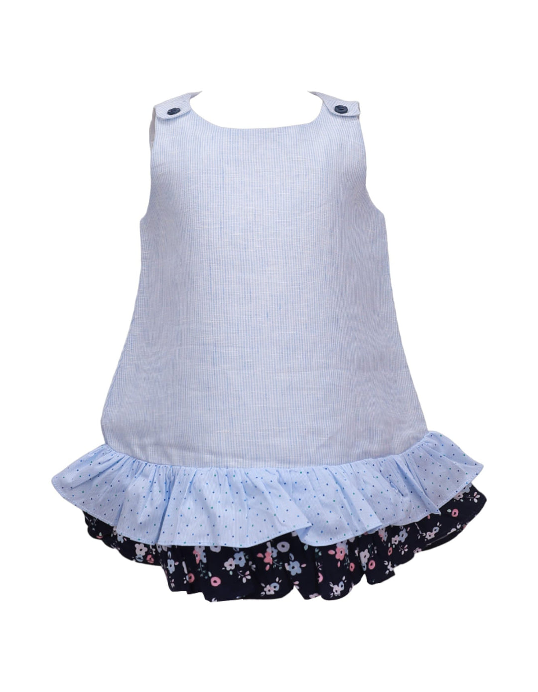 Zubaida's Frock Blue with Stripes - Zubaidas Official™