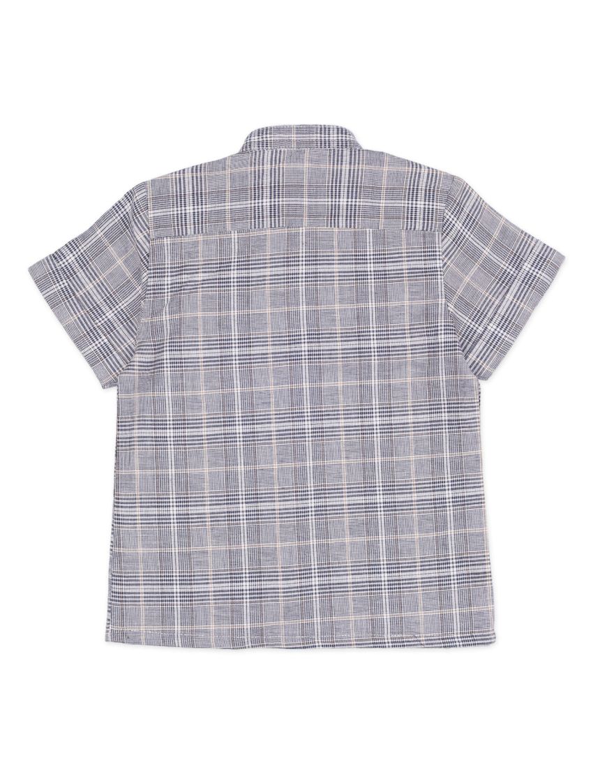 Zubaida's Checkered Double Pocket Shirt For Boys- Toddler - Black & Grey - Zubaidas Official™
