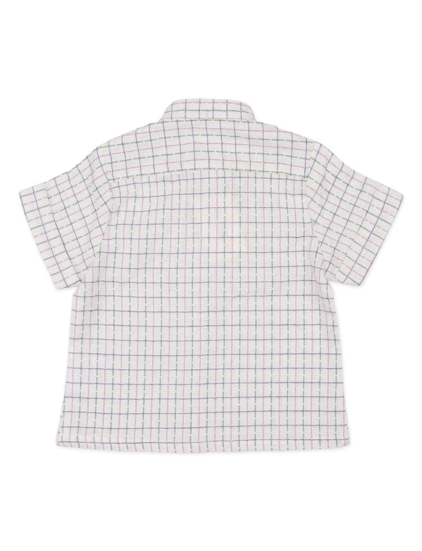 Zubaida's Shirt White with Check Print for Boys - Toddler - Zubaidas Official™