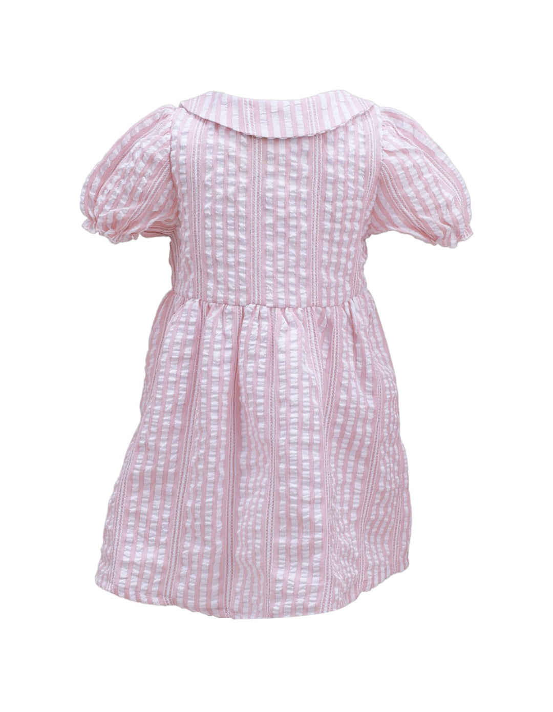 Zubaida's Frock Pink White with Stripes - Zubaidas Official™