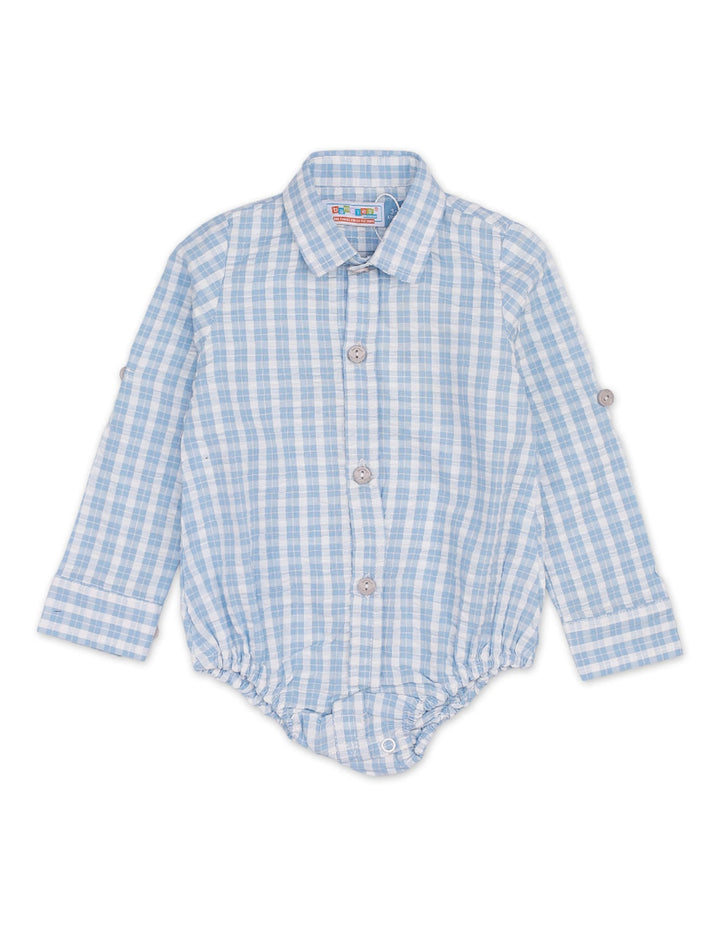 Zubaida's Shirt Style Checkered Bodysuit - Zubaidas Official™