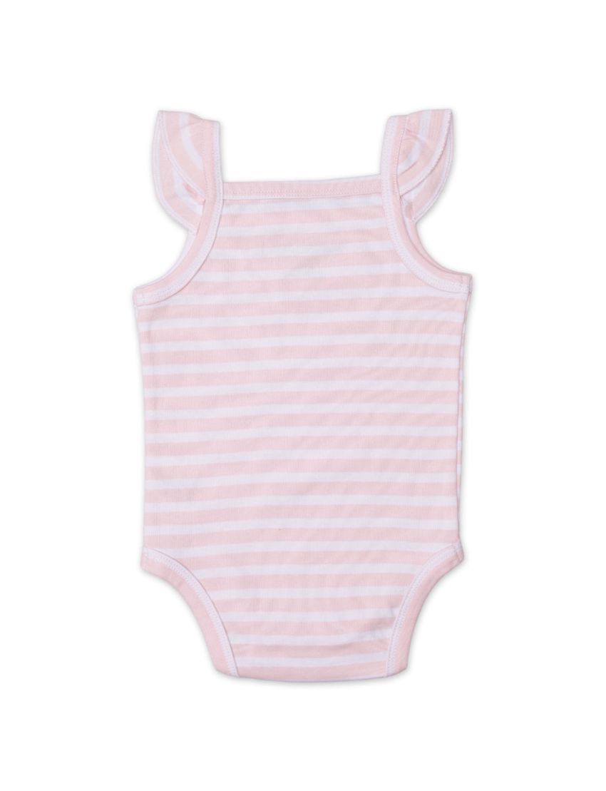 Zubaida's Body Suit Pink with White Stripes for Girls - Zubaidas Official™
