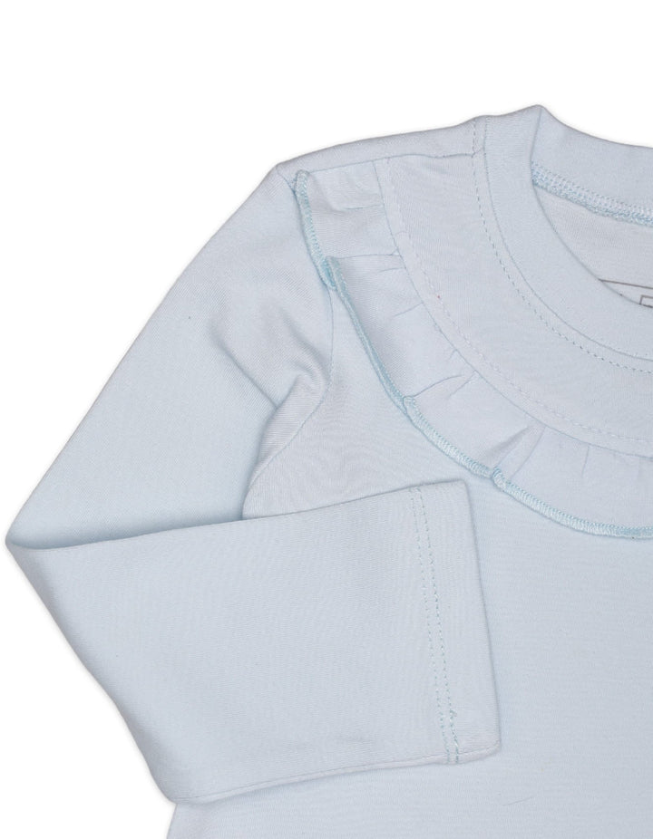 Zubaida's T Shirt Frill Neck Sky Blue for Girls - Zubaidas Official™