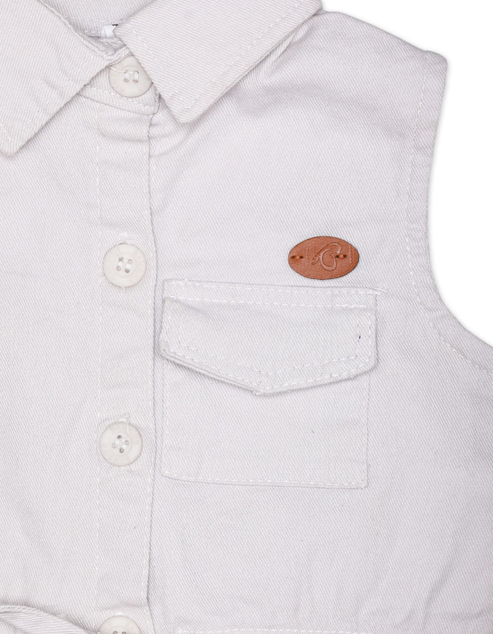 Zubaida's Dress Long Twill White Girls - Zubaidas Official™