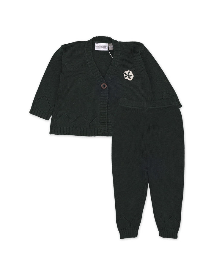 Zubaida's Sweater Woolen 2Pcs D.Green Infant - Zubaidas Official™
