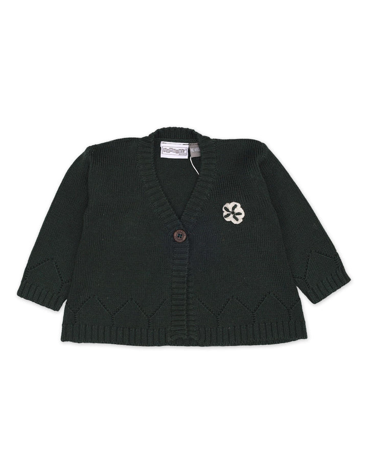 Zubaida's Sweater Woolen 2Pcs D.Green Infant - Zubaidas Official™