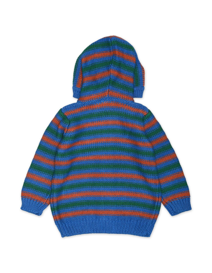 Zubaida's Sweater Hooded Blue Base Stripes - Zubaidas Official™