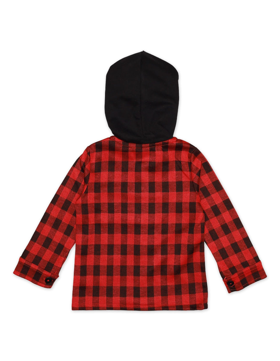 Zubaida's Shirt Hooded Contras Red Check Toddler Boys - Zubaidas Official™