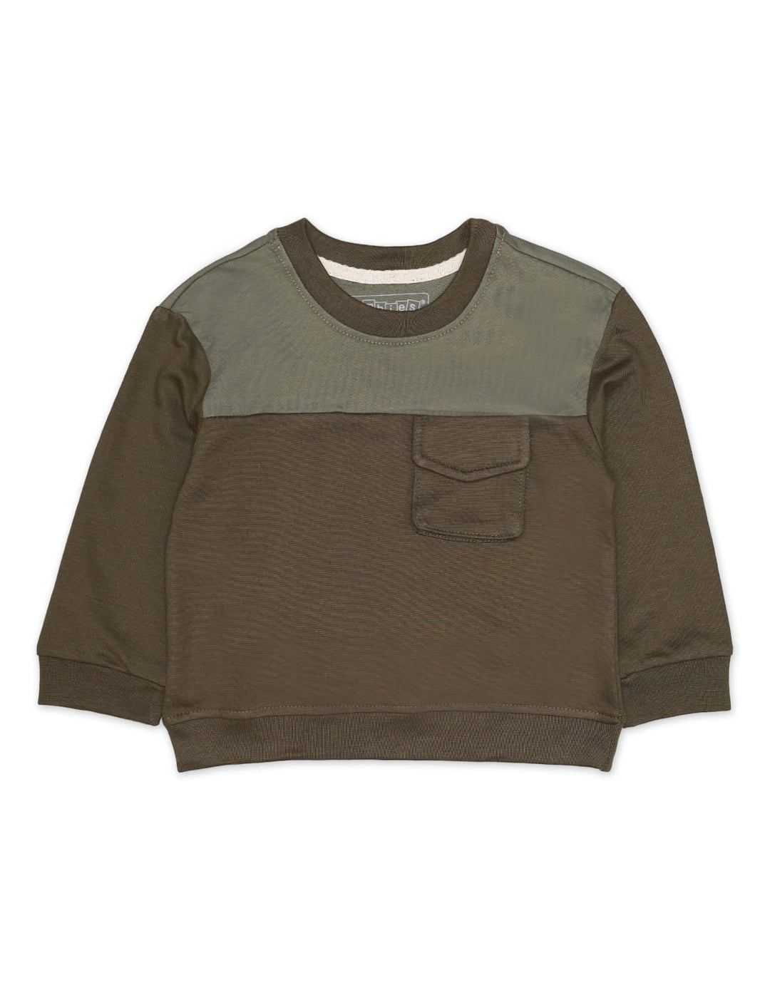 Zubaida's Sweatshirt Cut&Sew Front Pocket Green for Boys - Zubaidas Official™