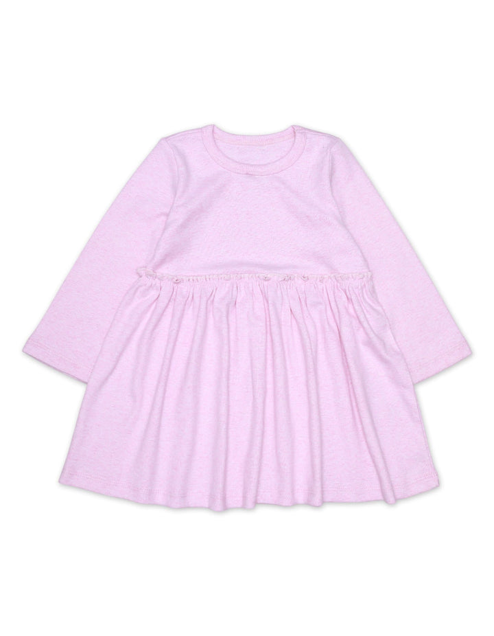 Zubaida's Frock Ruffle Rib Peachy Pink for Girls - Zubaidas Official™