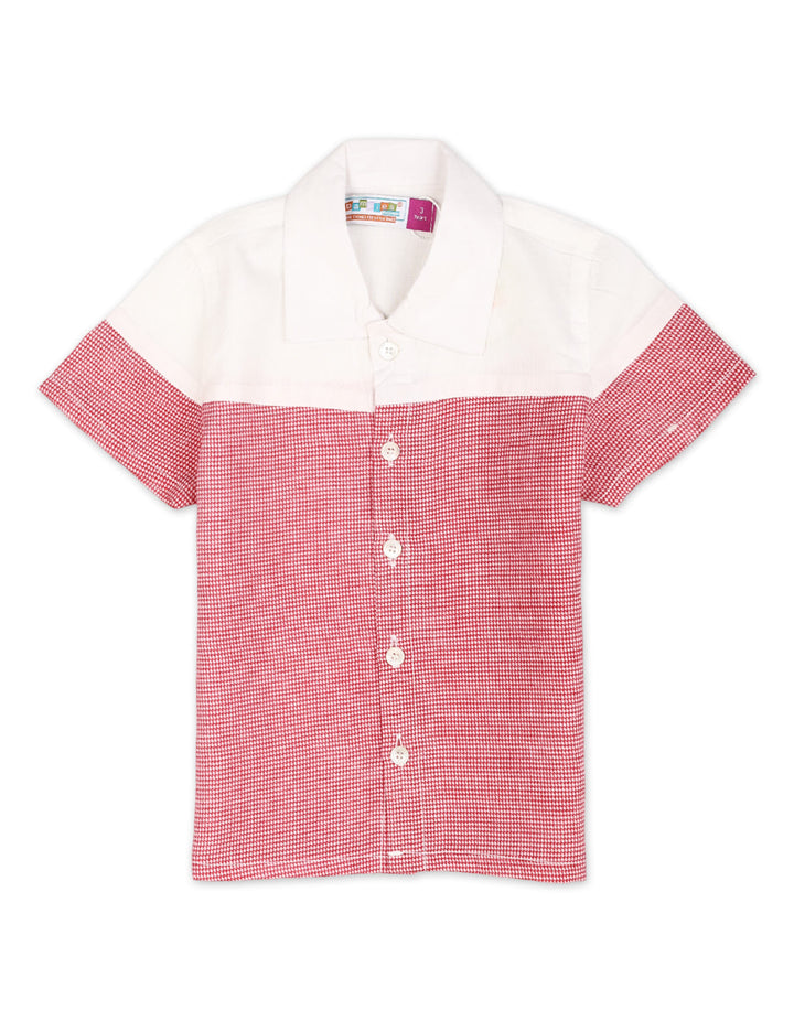 Zubaida's Retro Style Two-Tones Short-Sleeves Shirt - Zubaidas Official™