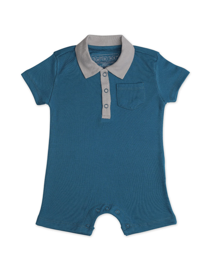Zubaida's Soft & Breathable Front Pocket Short-Sleeves Polo Romper - Zubaidas Official™