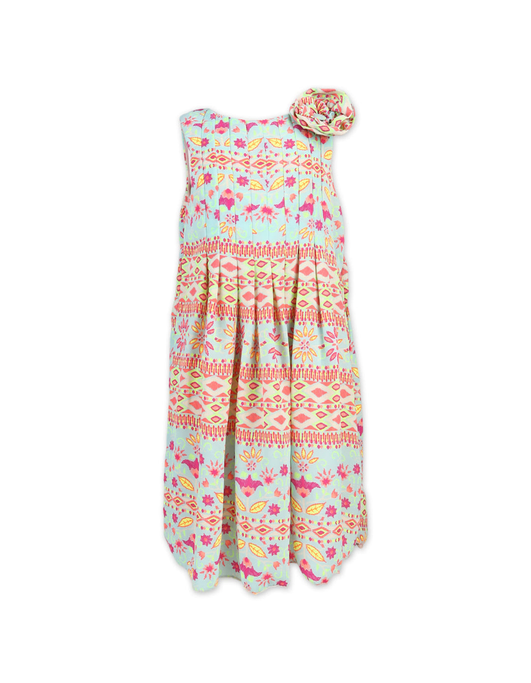 Zubaida's Vibrant Chevron Pattern "Ocean Wave Wonder" Dress - Zubaidas Official™