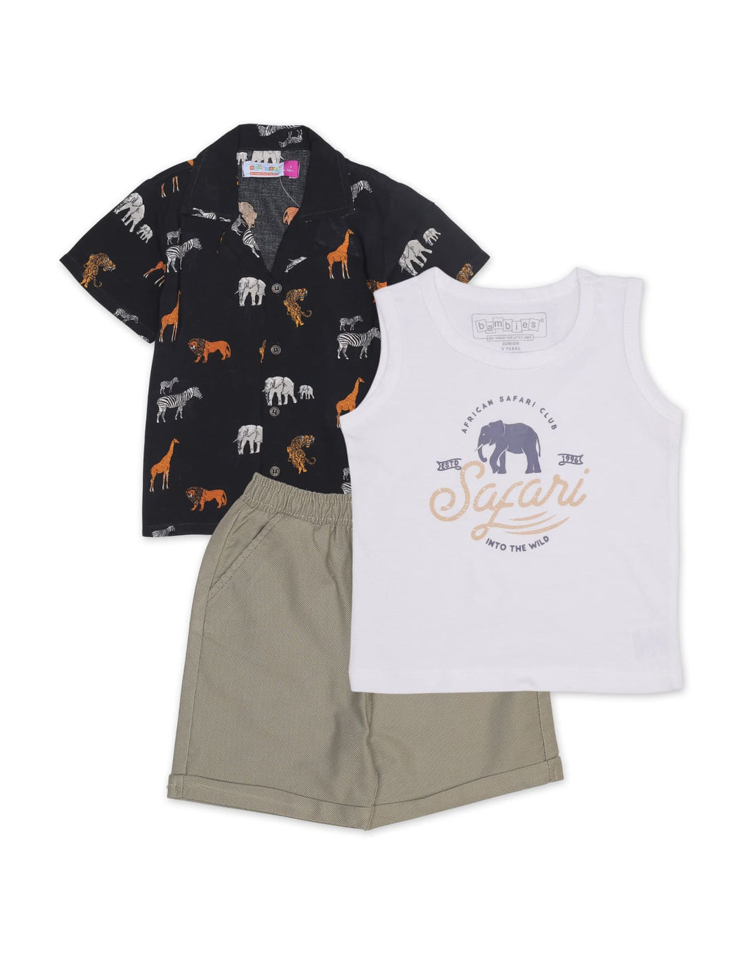 Zubaida's Hawaiian Safari 3 Pcs Suits Set - Zubaidas Official™