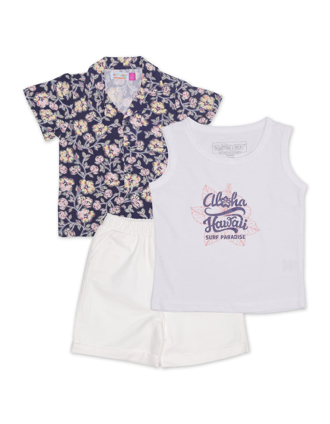 Zubaida's Hawaiian Floral 3 Pcs Suits Set - Zubaidas Official™
