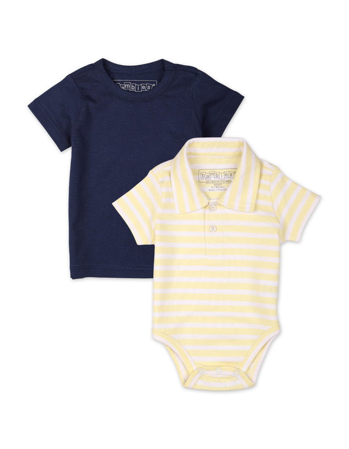 Zubaida's 2 Pcs Polo Bodysuit & T-Shirt - Zubaidas Official™