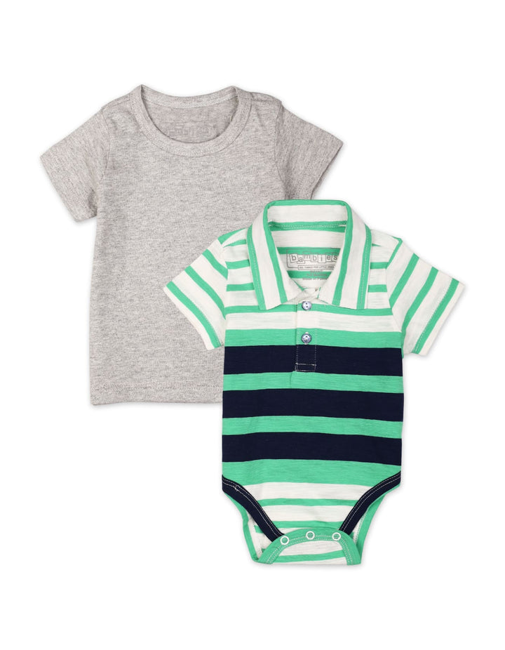 Zubaida's 2 Pcs Polo Bodysuit & T-Shirt - Zubaidas Official™