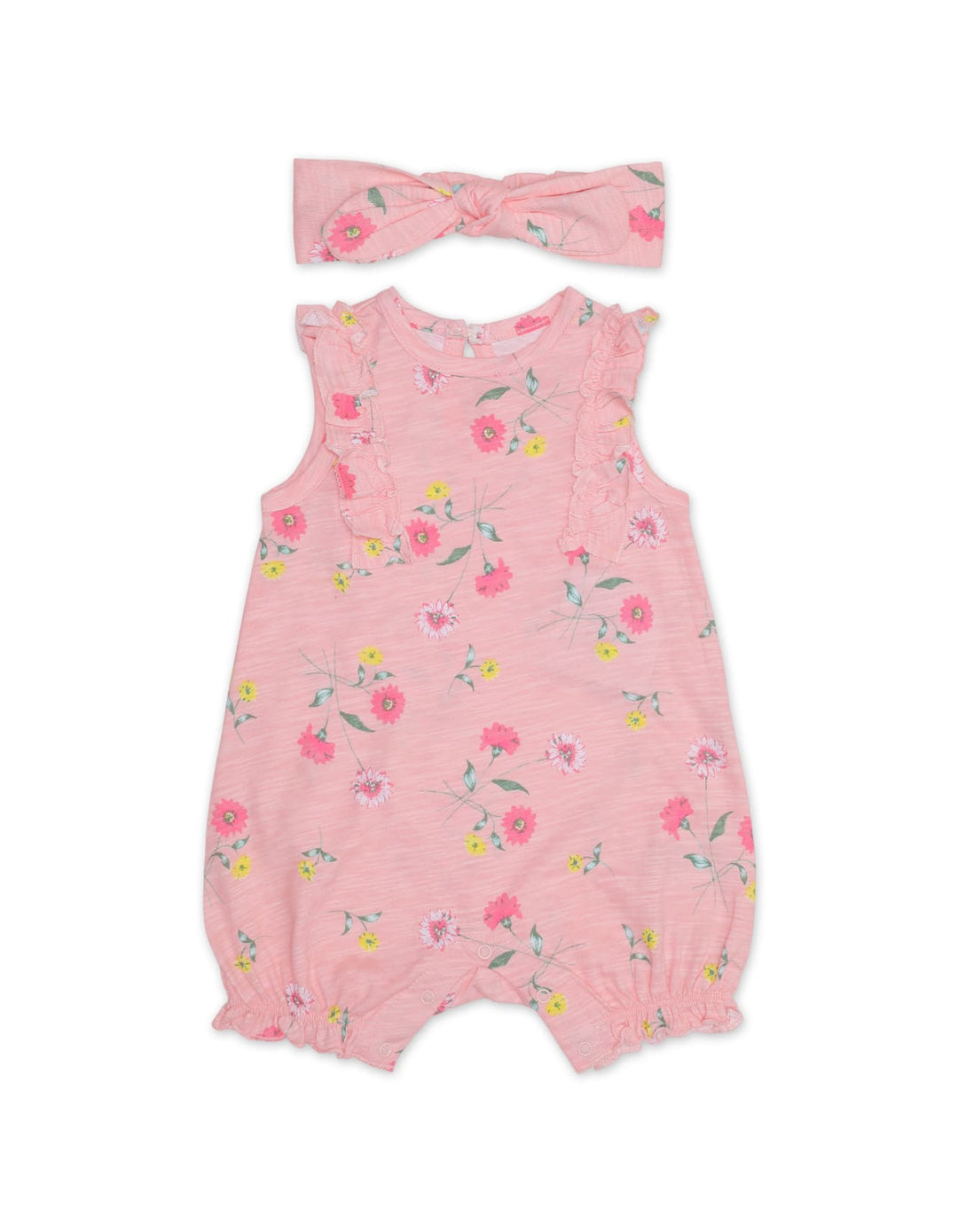 Zubaida's Sleeveless Floral Romper with a coordinating Headband - Zubaidas Official™