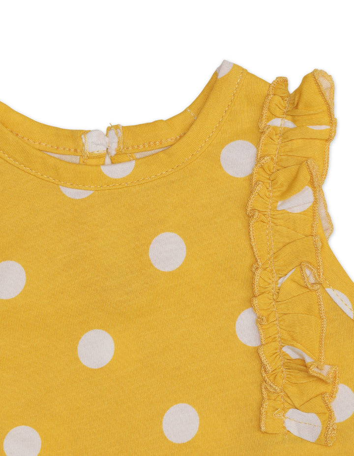 Zubaida's Sleeveless Polka Dots Romper with a coordinating Headband - Zubaidas Official™