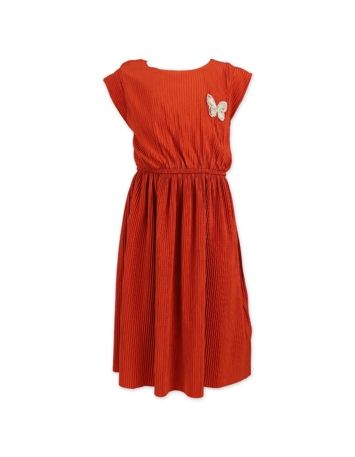 Zubaida's Graceful Pleated Flowing Dress - Zubaidas Official™