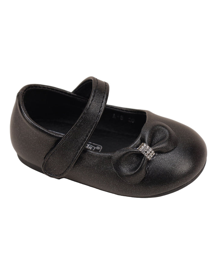 Shoes Shiny Black with Bow for Girls - Infant - Zubaidas Official™