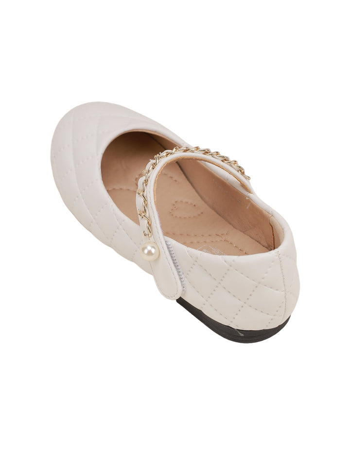 Shoes White with Chain on Strap for Girls - Toddler - Zubaidas Official™