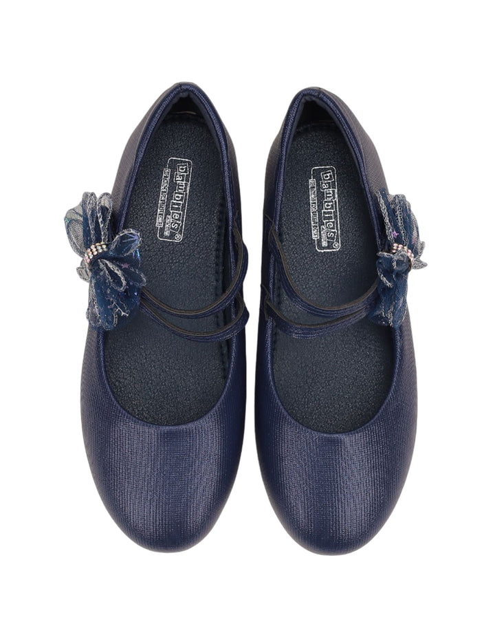 Shoes Navy Blue with Bow Theme for Girls - Toddler - Zubaidas Official™