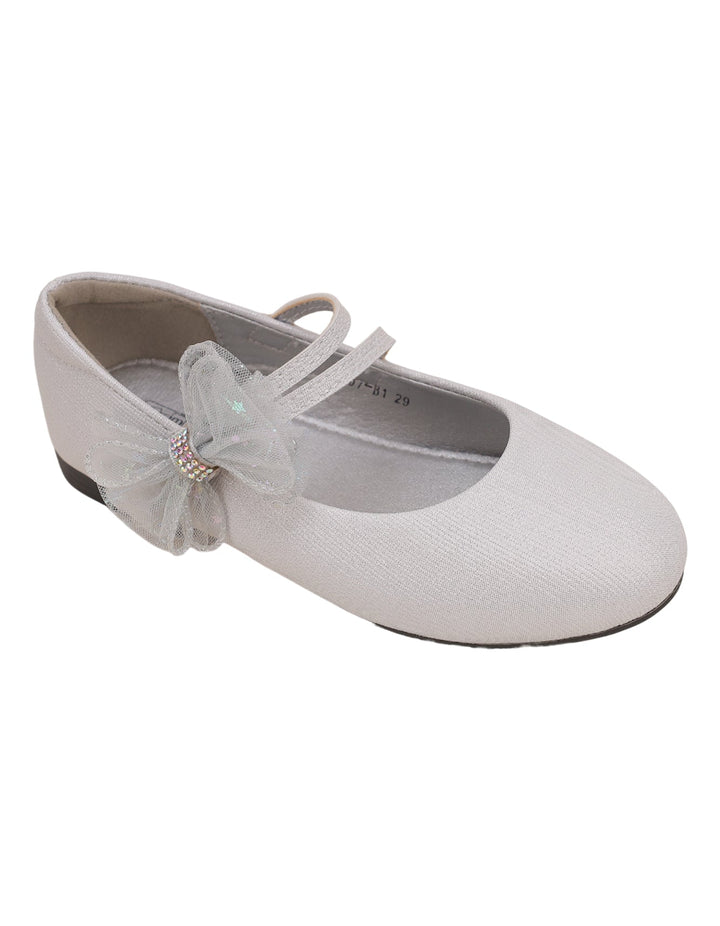 Shoes Light Gray Bow Theme for Girls - Kids - Zubaidas Official™