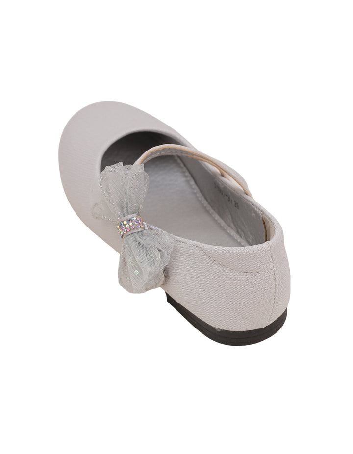 Shoes Light Gray Bow Theme for Girls - Kids - Zubaidas Official™