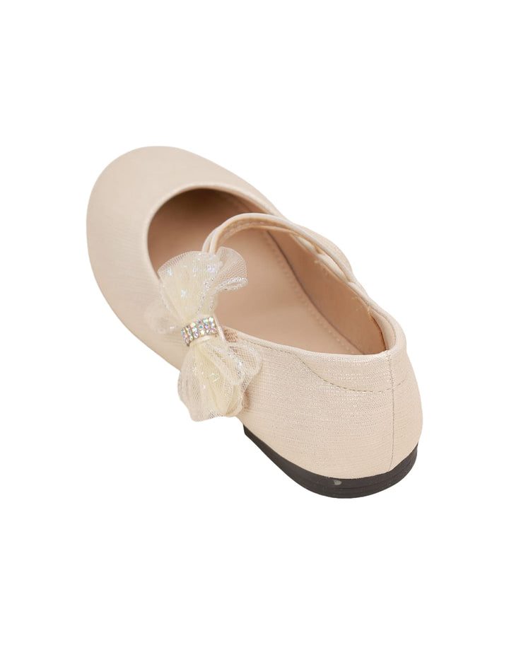 Shoes Beige with Bow Theme for Girls - Kids - Zubaidas Official™