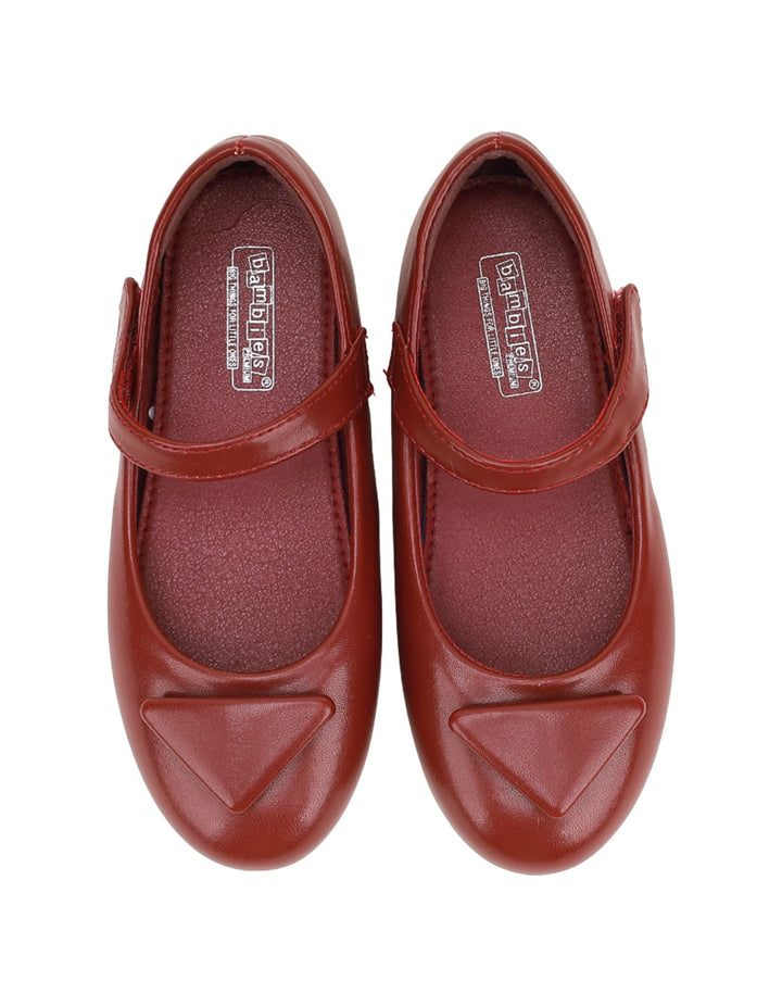 Shoes Brown with Triangle Motif for Girls - Toddler - Zubaidas Official™