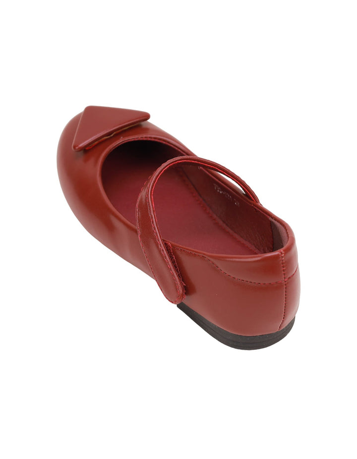 Shoes Brown with Triangle Motif for Girls - Toddler - Zubaidas Official™