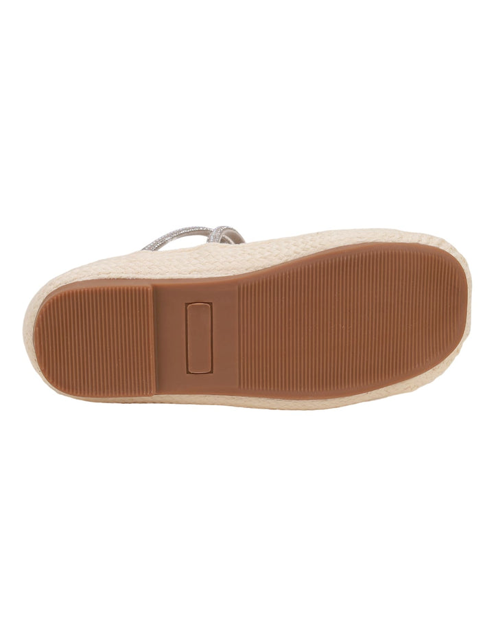 Shoes Silver with Diamontees & Bow Theme for Girls - Kids - Zubaidas Official™